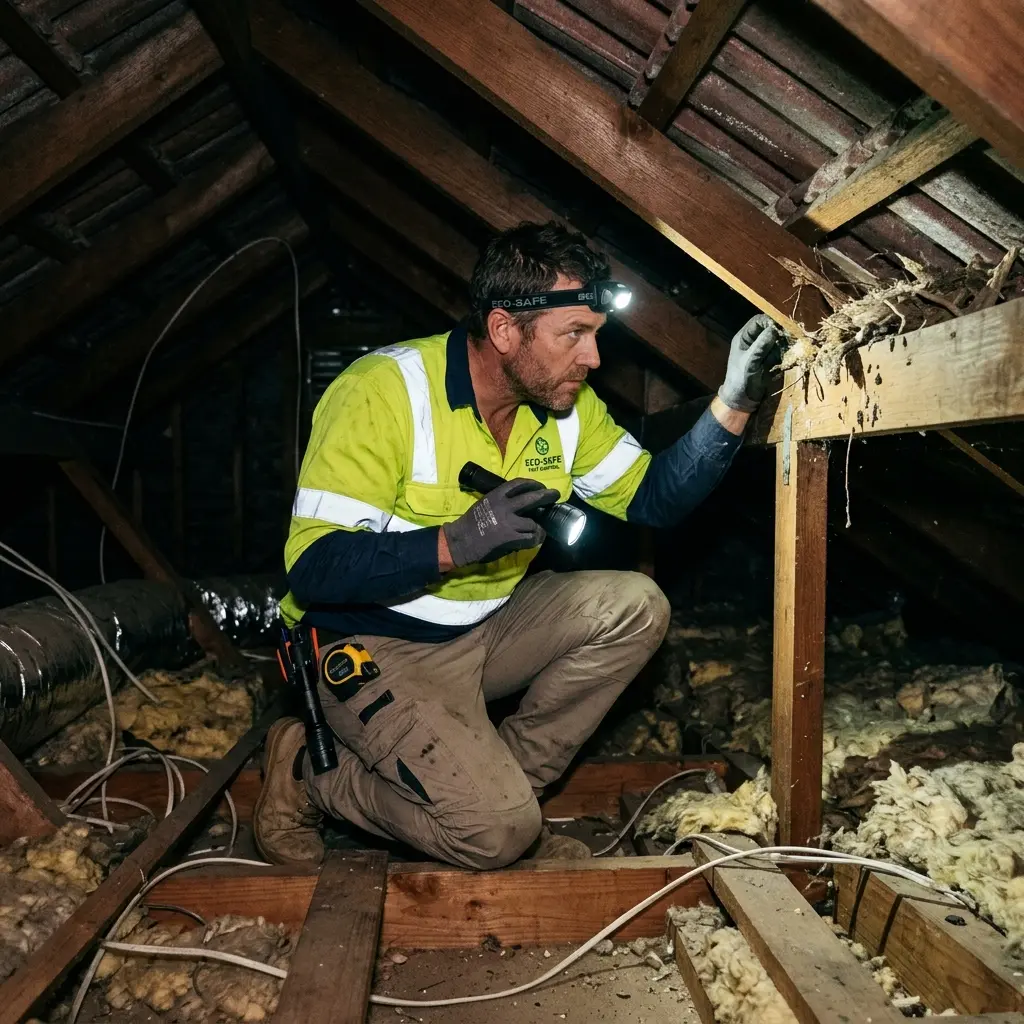 Technician using detection equipment to locate a dead rat inside a Aspendale Gardens wall cavity
